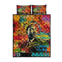 Martin Luther King Jr Quilt Bed Set Colorful Street Art Portrait Black History Graffiti Style - Wonder Print Shop