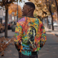 Martin Luther King Jr Sweatshirt Colorful Street Art Portrait Black History Graffiti Style - Wonder Print Shop
