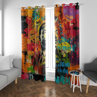 Martin Luther King Jr Window Curtain Colorful Street Art Portrait Black History Graffiti Style - Wonder Print Shop
