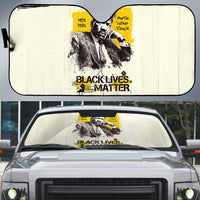 Martin Luther King Jr Auto Sun Shade Black Lives Matter Street Art Portrait Civil Rights Tribute Bold Striped - Wonder Print Shop