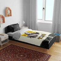 Martin Luther King Jr Bedding Set Black Lives Matter Street Art Portrait Civil Rights Tribute Bold Striped - Wonder Print Shop