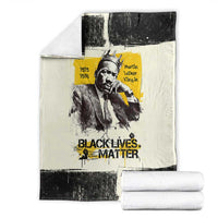 Martin Luther King Jr Blanket Black Lives Matter Street Art Portrait Civil Rights Tribute Bold Striped - Wonder Print Shop
