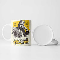 Martin Luther King Jr Ceramic Mug Black Lives Matter Street Art Portrait Civil Rights Tribute Bold Striped - Wonder Print Shop