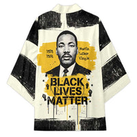 Martin Luther King Jr Kimono Black Lives Matter Street Art Portrait Civil Rights Tribute Bold Striped - Wonder Print Shop