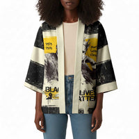 Martin Luther King Jr Kimono Black Lives Matter Street Art Portrait Civil Rights Tribute Bold Striped - Wonder Print Shop