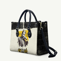 Martin Luther King Jr Leather Bag Black Lives Matter Street Art Portrait Civil Rights Tribute Bold Striped - Wonder Print Shop