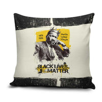 Martin Luther King Jr Pillow Cover Black Lives Matter Street Art Portrait Civil Rights Tribute Bold Striped - Wonder Print Shop