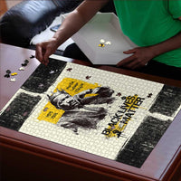 Martin Luther King Jr Puzzle Black Lives Matter Street Art Portrait Civil Rights Tribute Bold Striped - Wonder Print Shop