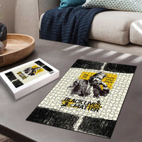 Martin Luther King Jr Puzzle Black Lives Matter Street Art Portrait Civil Rights Tribute Bold Striped - Wonder Print Shop