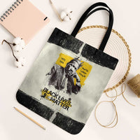 Martin Luther King Jr Tote Bag Black Lives Matter Street Art Portrait Civil Rights Tribute Bold Striped - Wonder Print Shop