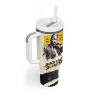 Martin Luther King Jr Tumbler With Handle Black Lives Matter Street Art Portrait Civil Rights Tribute Bold Striped - Wonder Print Shop
