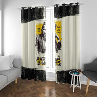 Martin Luther King Jr Window Curtain Black Lives Matter Street Art Portrait Civil Rights Tribute Bold Striped - Wonder Print Shop