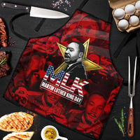 MLK Day Apron Martin Luther King Jr Tribute American Flag Lettering - Wonder Print Shop