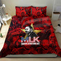 MLK Day Bedding Set Martin Luther King Jr Tribute American Flag Lettering - Wonder Print Shop