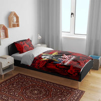 MLK Day Bedding Set Martin Luther King Jr Tribute American Flag Lettering - Wonder Print Shop