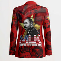 MLK Day Blazer Martin Luther King Jr Tribute American Flag Lettering - Wonder Print Shop