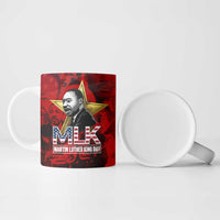 MLK Day Ceramic Mug Martin Luther King Jr Tribute American Flag Lettering - Wonder Print Shop