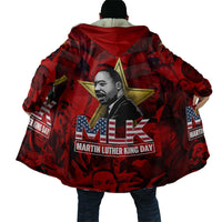 MLK Day Cloak Martin Luther King Jr Tribute American Flag Lettering - Wonder Print Shop