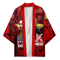 MLK Day Kimono Martin Luther King Jr Tribute American Flag Lettering - Wonder Print Shop
