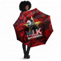 MLK Day Umbrella Martin Luther King Jr Tribute American Flag Lettering - Wonder Print Shop