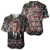 Malcolm X Baseball Jersey Street Art Style Portrait Quote The Future Belongs to Those Who Prepare Civil Rights Tribute TS04