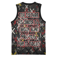 Malcolm X Basketball Jersey Street Art Style Portrait Quote The Future Belongs to Those Who Prepare Civil Rights Tribute - Wonder Print Shop
