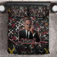 Malcolm X Bedding Set Street Art Style Portrait Quote The Future Belongs to Those Who Prepare Civil Rights Tribute - Wonder Print Shop