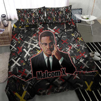 Malcolm X Bedding Set Street Art Style Portrait Quote The Future Belongs to Those Who Prepare Civil Rights Tribute - Wonder Print Shop