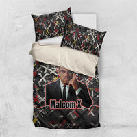Malcolm X Bedding Set Street Art Style Portrait Quote The Future Belongs to Those Who Prepare Civil Rights Tribute - Wonder Print Shop