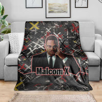Malcolm X Blanket Street Art Style Portrait Quote The Future Belongs to Those Who Prepare Civil Rights Tribute - Wonder Print Shop