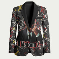 Malcolm X Blazer Street Art Style Portrait Quote The Future Belongs to Those Who Prepare Civil Rights Tribute - Wonder Print Shop