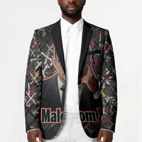 Malcolm X Blazer Street Art Style Portrait Quote The Future Belongs to Those Who Prepare Civil Rights Tribute - Wonder Print Shop