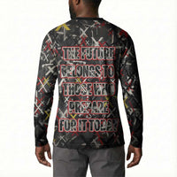 Malcolm X Button Sweatshirt Street Art Style Portrait Quote The Future Belongs to Those Who Prepare Civil Rights Tribute