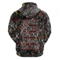 Malcolm X Hoodie Street Art Style Portrait Quote The Future Belongs to Those Who Prepare Civil Rights Tribute - Wonder Print Shop