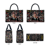 Malcolm X Leather Bag Street Art Style Portrait Quote The Future Belongs to Those Who Prepare Civil Rights Tribute - Wonder Print Shop