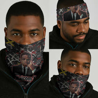Malcolm X Neck Gaiter Street Art Style Portrait Quote The Future Belongs to Those Who Prepare Civil Rights Tribute - Wonder Print Shop