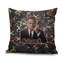 Malcolm X Pillow Cover Street Art Style Portrait Quote The Future Belongs to Those Who Prepare Civil Rights Tribute - Wonder Print Shop