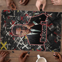 Malcolm X Puzzle Street Art Style Portrait Quote The Future Belongs to Those Who Prepare Civil Rights Tribute - Wonder Print Shop