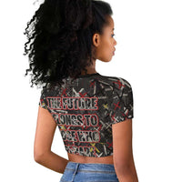 Malcolm X Raglan Cropped T shirt Street Art Style Portrait Quote The Future Belongs to Those Who Prepare Civil Rights Tribute TS04