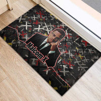 Malcolm X Rubber Doormat Street Art Style Portrait Quote The Future Belongs to Those Who Prepare Civil Rights Tribute - Wonder Print Shop