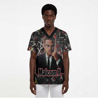 Malcolm X Scrub Top Street Art Style Portrait Quote The Future Belongs to Those Who Prepare Civil Rights Tribute - Wonder Print Shop