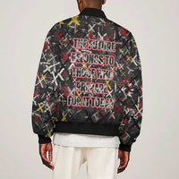 Malcolm X Sleeve Zip Bomber Jacket Street Art Style Portrait Quote The Future Belongs to Those Who Prepare Civil Rights Tribute - Wonder Print Shop