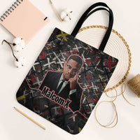 Malcolm X Tote Bag Street Art Style Portrait Quote The Future Belongs to Those Who Prepare Civil Rights Tribute - Wonder Print Shop