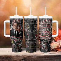 Malcolm X Tumbler With Handle Street Art Style Portrait Quote The Future Belongs to Those Who Prepare Civil Rights Tribute - Wonder Print Shop