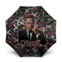 Malcolm X Umbrella Street Art Style Portrait Quote The Future Belongs to Those Who Prepare Civil Rights Tribute - Wonder Print Shop
