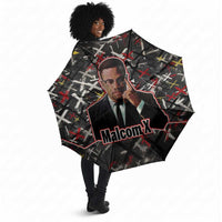 Malcolm X Umbrella Street Art Style Portrait Quote The Future Belongs to Those Who Prepare Civil Rights Tribute - Wonder Print Shop