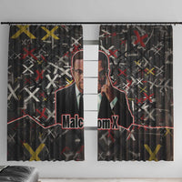 Malcolm X Window Curtain Street Art Style Portrait Quote The Future Belongs to Those Who Prepare Civil Rights Tribute - Wonder Print Shop