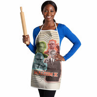 Malcolm X Apron Pop Art Portrait Collage Civil Rights Activist Retro Style Design - Wonder Print Shop