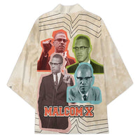 Malcolm X Kimono Pop Art Portrait Collage Civil Rights Activist Retro Style Design - Wonder Print Shop