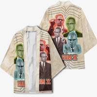 Malcolm X Kimono Pop Art Portrait Collage Civil Rights Activist Retro Style Design - Wonder Print Shop